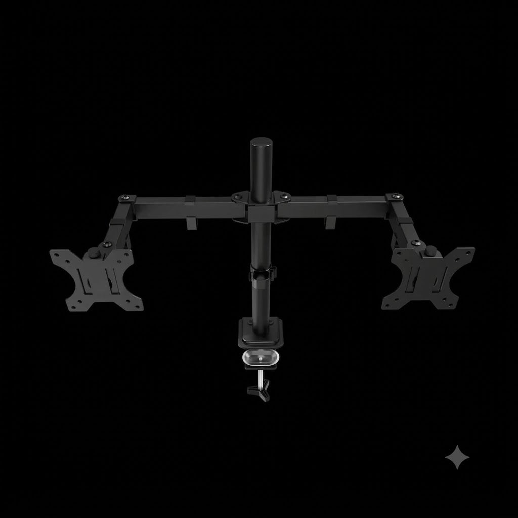 Dual Monitor Stand — Fully Adjustable Heavy Duty Monitor Arm for 2 Screens up to 32"