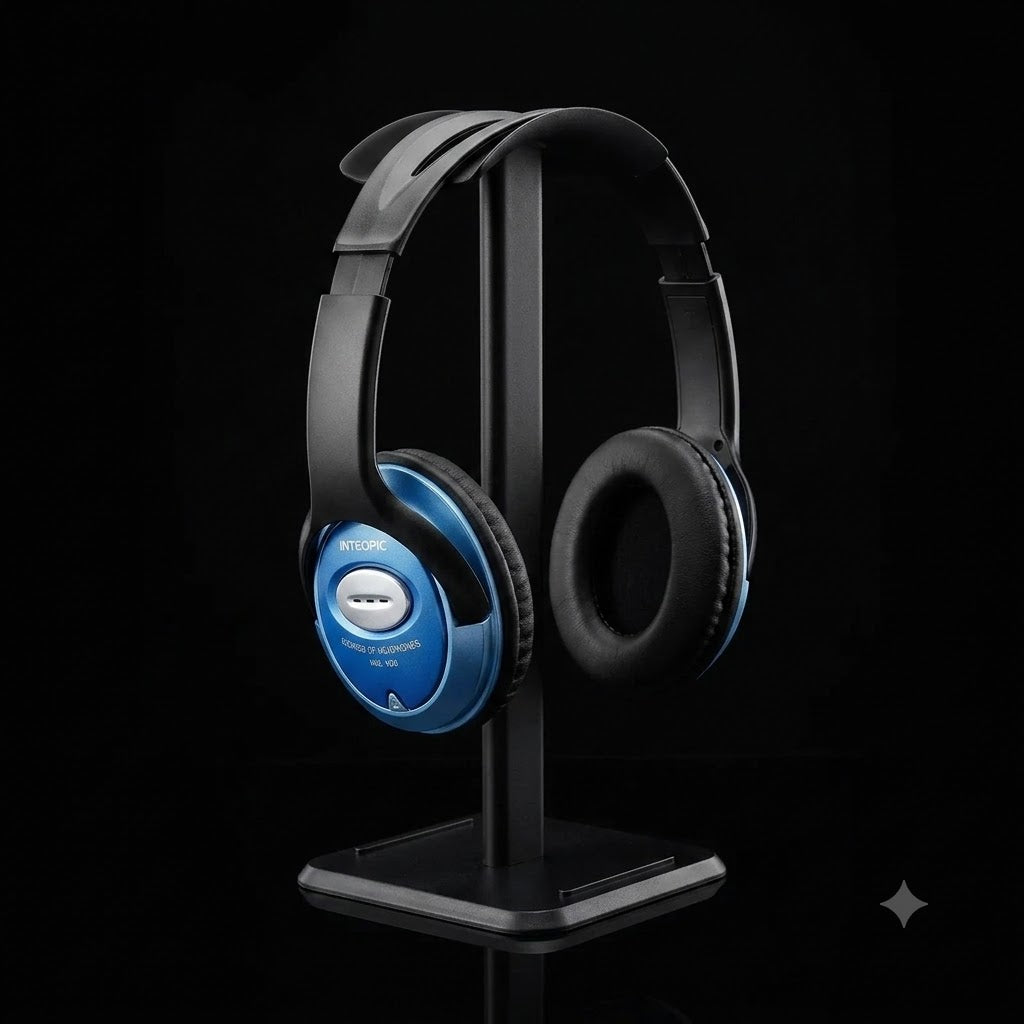 Aluminum Alloy Headphone Stand — Desktop Headset Holder for Gaming & Office Setups