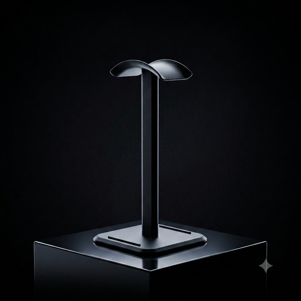 Aluminum Alloy Headphone Stand — Desktop Headset Holder for Gaming & Office Setups